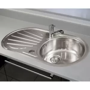 Reginox - Galicia 1.0 Bowl Kitchen Sink Reversible Stainless Steel Inset Round