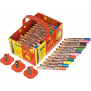 461300 Bebe Large Pencils & Sharpeners - Pack of 36 - Giotto
