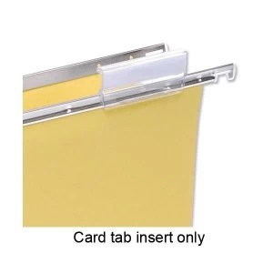 5 Star Office Card Inserts for Clenched Bar Suspension File Tabs White Pack of 50
