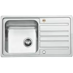 Bristan Index Easyfit 1.0 Bowl Universal Kitchen Sink 860mm L x 500mm W - Stainless Steel