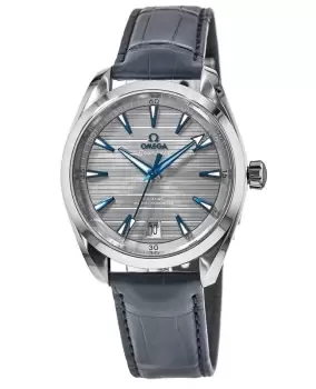 Omega Seamaster Aqua Terra 150m Master Co-Axial Chronometer 41 MM Blue Leather Mens Watch 220.13.41.21.06.001 220.13.41.21.06.001