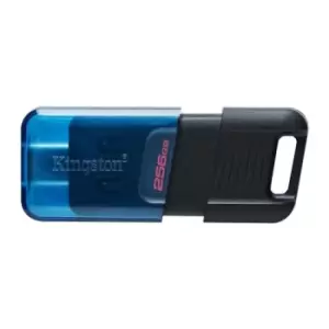 Kingston Technology DataTraveler 80 USB flash drive 256GB USB Type-C 3.2 Gen 1 (3.1 Gen 1) Black Blue
