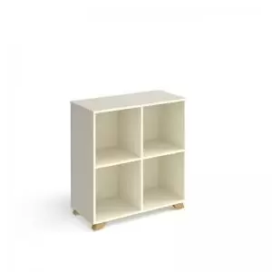 Giza cube storage unit 950mm high with 4 open boxes and wooden legs -