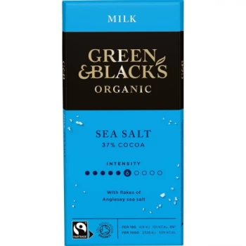 Green and Black's Sea Salt Milk Chocolate - 90g (15 minimum)
