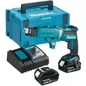 Makita - DFS452FJX2 18v Brushless Collated Autofeed Drywall Screwdriver -2 x 3.0ah