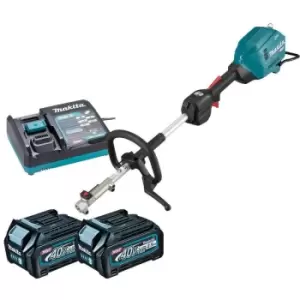 Makita - UX01GD202 40V xgt Brushless Split Shaft with 2x 2.5Ah Batteries & Charger - n/a