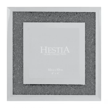 4" x 4" - HESTIA Mirror & Black Crystal Glass Frame