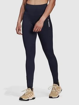 adidas Hike Leggings - Black, Navy, Size 14, Women