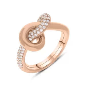 18ct Rose Gold 0.60ct Diamond Knot Ring