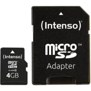 Intenso High Performance microSDHC card 4GB Class 10 incl. SD adapter