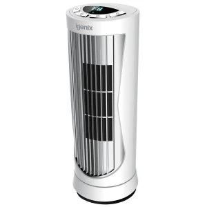 Igenix DF0022WH 12" Mini Electronic Tower Fan with Timer - White