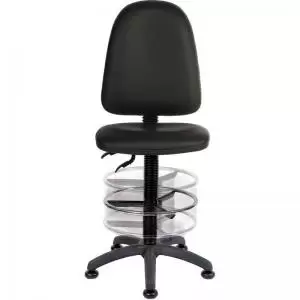 Teknik Office Ergo Twin PU Black Operator chair with a deluxe ring kit