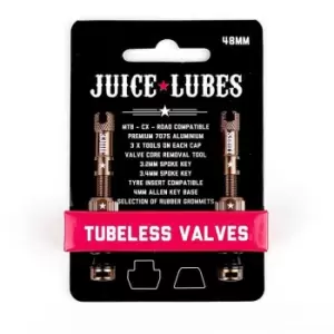 Juice Lubes Tubeless Valves, 48mm, Copper - Brown