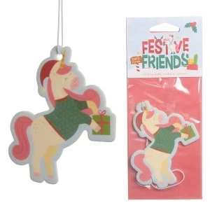 Christmas Cookie Festive Friends Unicorn (Pack Of 6) Air Freshener