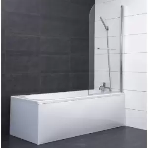 1400 x 800mm Bath Screen & Towel Rail with Easy Clean Glass - Aquariss