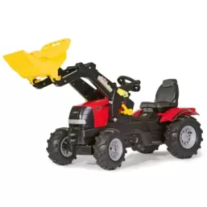 Rolly Toys Ride On Case Puma CVX 240 Tractor with Frontloader and Pneumatic Tyres, red