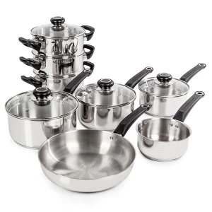 Morphy Richards Equip Stainless Steel 8 Piece Pour and Drain Pan Set