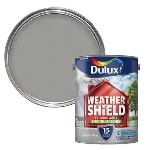 Dulux Weathershield Exterior Walls Concrete Grey Smooth Masonry Paint 5L