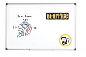 Bi-Office Maya Dry Wipe Aluminium Framed Wtbrd 60x45cm