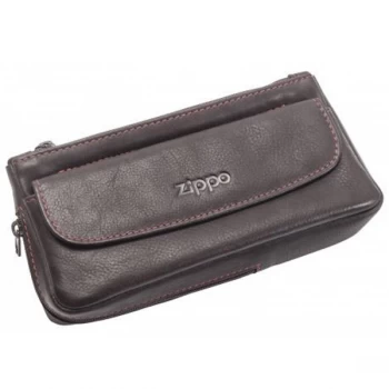 Zippo Mocha Leather Pipe Pouch (18 x 4 x 9cm)