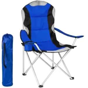 Tectake 2 Lightweight Folding Camping Chairs, Padded & Packable - Blue