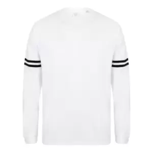 Skinnifit Unisex Adults Drop Shoulder SF Logo Sweatshirt (XS) (White)