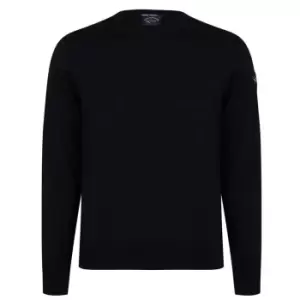 Paul And Shark Merino Crew Sweater - Black