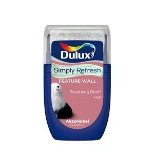 Dulux Simply Refresh Feature Wall Raspberry Diva Matt Emulsion Paint 30ml