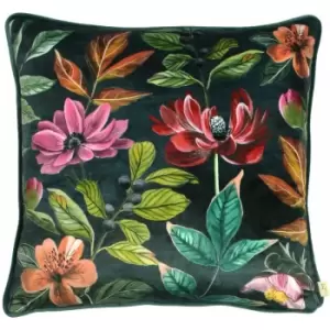 Evans Lichfield Midnight Garden Piped Edge Cushion Cover, Winter Floral, 43 x 43 Cm
