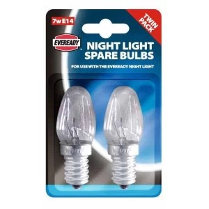 Eveready Night Light Spare Bulbs E14 Twin Pack