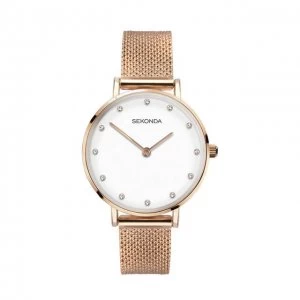 Sekonda White and Rose Gold Fashion Watch - 40027 - multicoloured