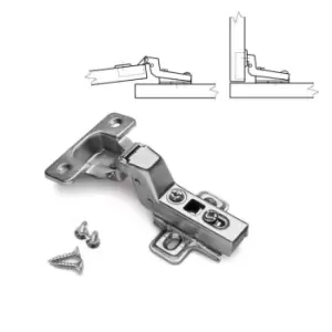 GTV Soft Close Kitchen Clip-on Door Hinge Flush Inset 35mm - without Euro Screw