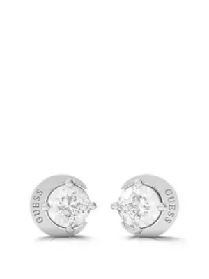 Guess Guess Moon Phases Ladies Stud Earrings, Silver, Women