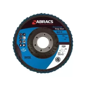 ABRACS Zirconium Flap Discs - P60 - 100mm - Pack Of 5 - 32080