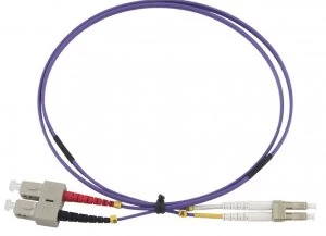Fiber Duplex Patch Cord Om3 50/125 Lc/st Purple- 2 M