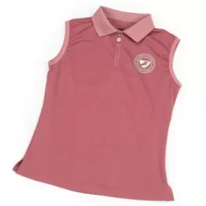 Aubrion Girls Harrow Sleeveless Polo Shirt (9-10 Years) (Dusky Pink)