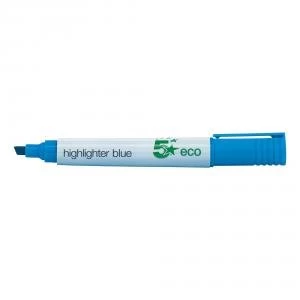 Eco Highlighter 1 5mm Line Blue Pack 10 938063