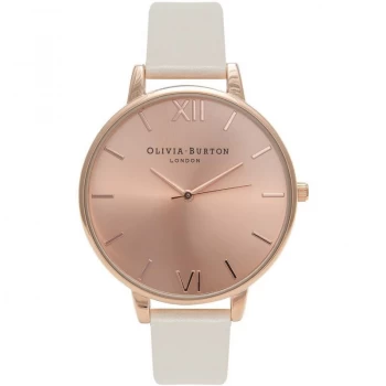 Big Dial Rose Gold Sunray & Nude Watch