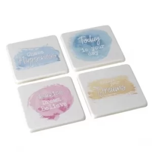 Pastel Colour Sayings Coasters (One Random Supplied) by Heaven Sends