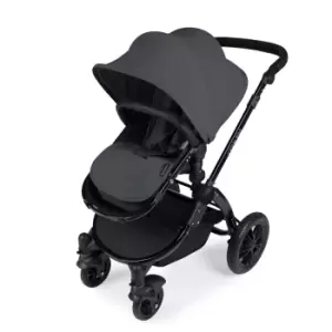 Ickle Bubba Stomp V3 All-in-One Travel System with Isofix Base - Graphite Grey on Black with Black Handles