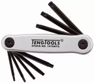 Teng Tools 1476NTX 7 x Folding TX Key Set - Aluminium Case