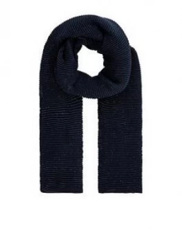 Accessorize Glitter Pleated Scarf - Navy