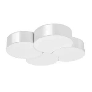 Circle Decorative Flush Ceiling Light, White, 78cm