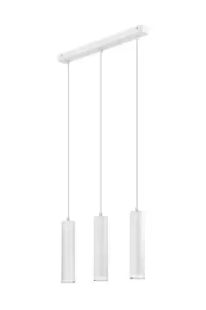 Franco Bar Pendant Ceiling Light White, 3x E27
