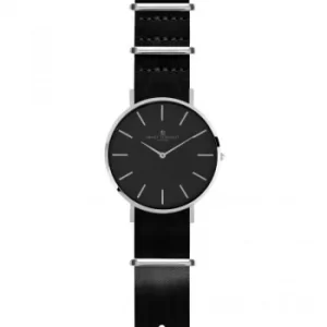 Unisex Smart Turnout Master Watch Black Leather Strap Watch