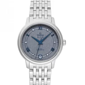 De Ville Prestige Co-Axial 32.7mm Automatic Grey Dial Diamonds Ladies Watch