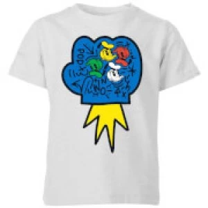 Donald Duck Pop Fist Kids T-Shirt - Grey - 7-8 Years