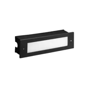 Micenas Outdoor LED Recessed Wall Light Black 29.8cm 1215lm 4000K IP65