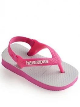 Havaianas Baby Girls Flip Flop Sandals - Pink, Size 8-9 Younger