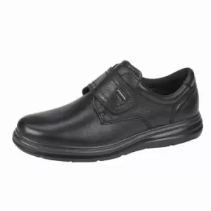 IMAC Mens Leather Extra Wide Casual Shoes (10 UK) (Black)